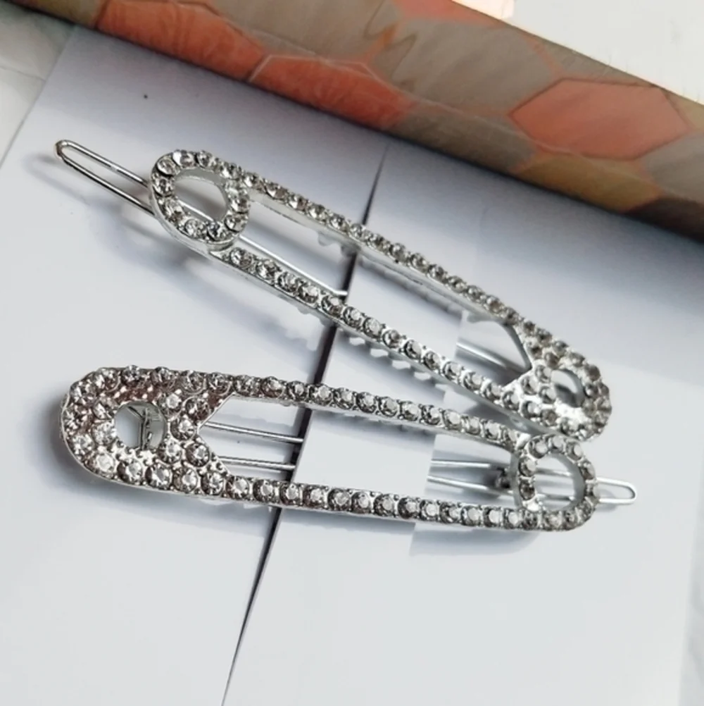 Icy Safety Pin Hair Clips